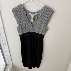 Max Studio Gray and Black Mini Dress